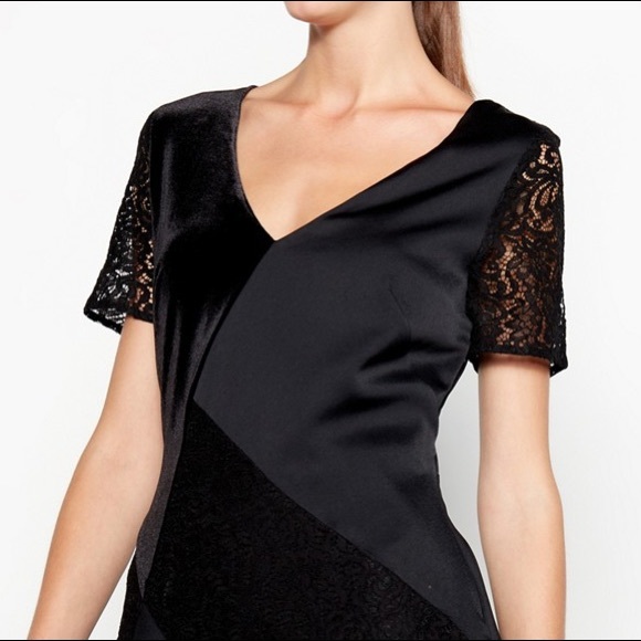 RJR.John Rocha - Black patchwork lace velvet midi - Picture 4 of 7